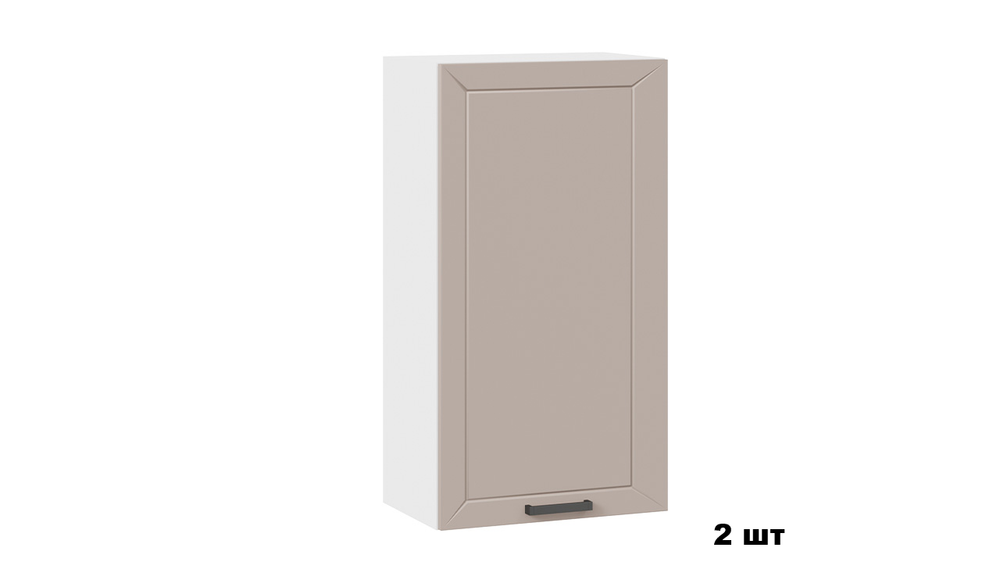 Кухня угловая Лорас 3.4 х 2.4 м белый / холст латте