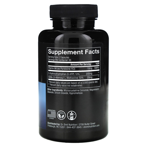 Dr. Emil Nutrition, 5-HTP Plus с кофактором B6, 60 капсул