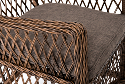 "Эспрессо–80 L" обеденная группа плетеная, цвет коричневый