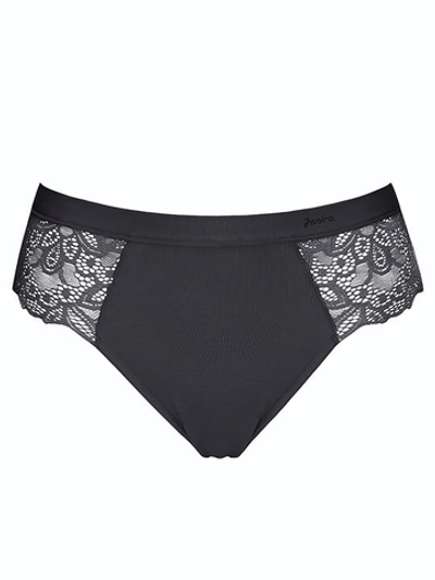 Трусики-слипы с кружевом Belle-Cotton (Размер: XL) (Цвет: черный)
