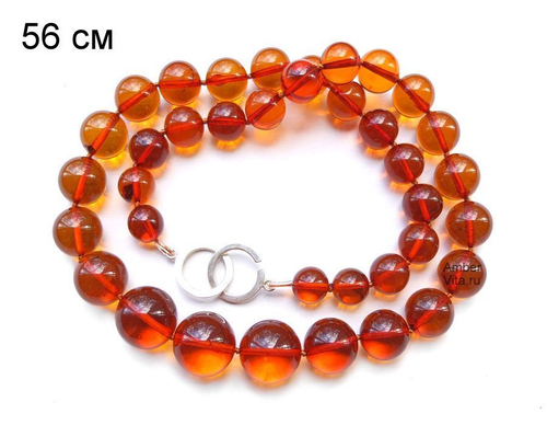 янтарные бусы из шаров крупных
