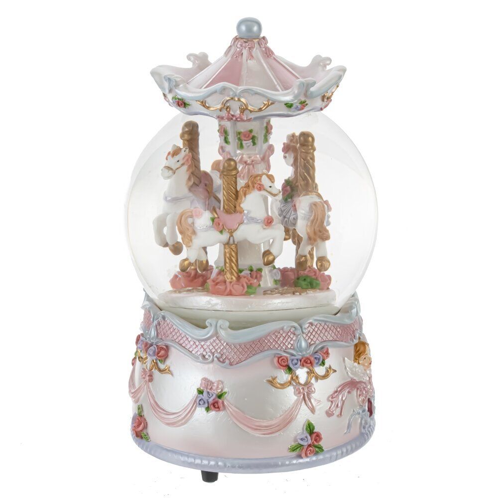 GAEM Фигурка декоративная в стекл шаре "Карусель" (ключ,муз, движ), D10 см, L9,5 W9,5 H17,5 см, 2в.