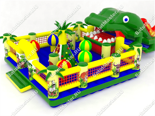 Надувной батут-горка "Сказочная поляна" 11*6*5 м