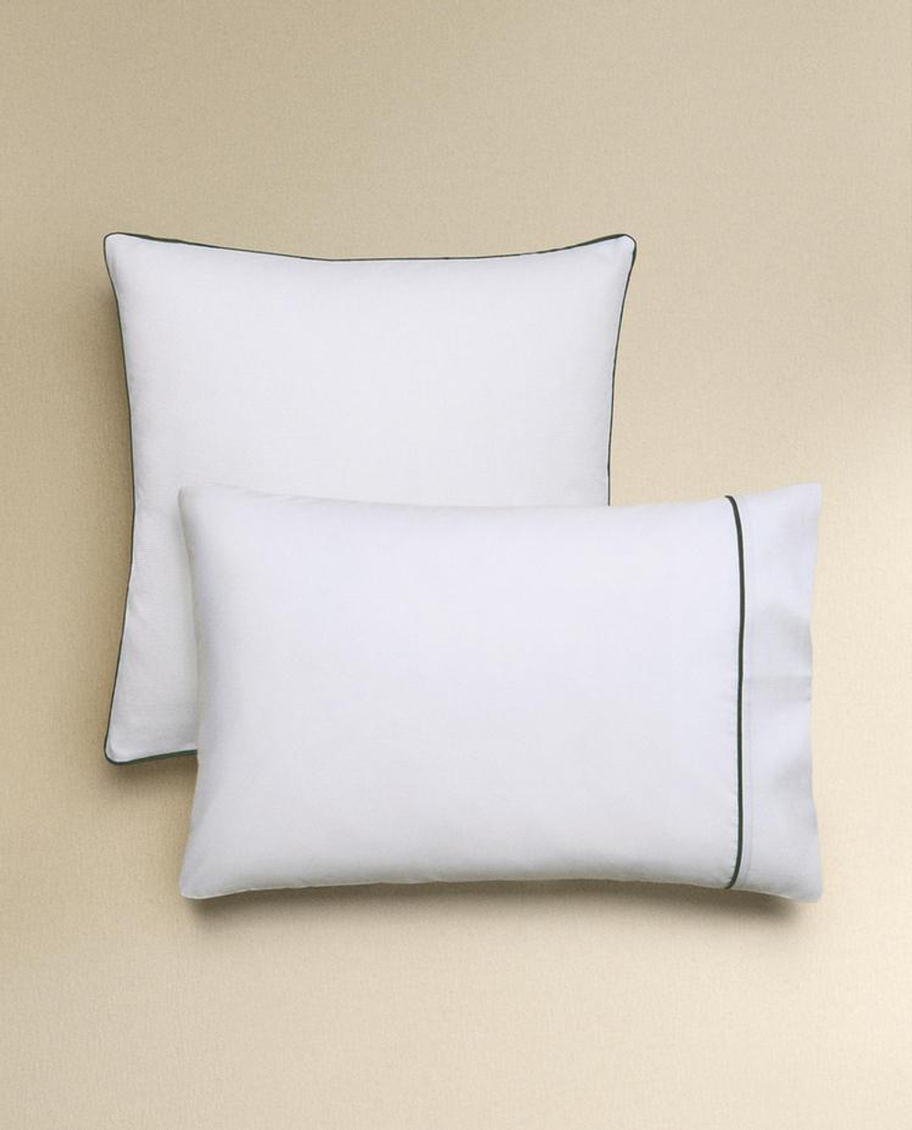 ZARA HOME НАВОЛОЧКА С КАЙМОЙ, СЕРЫЙ