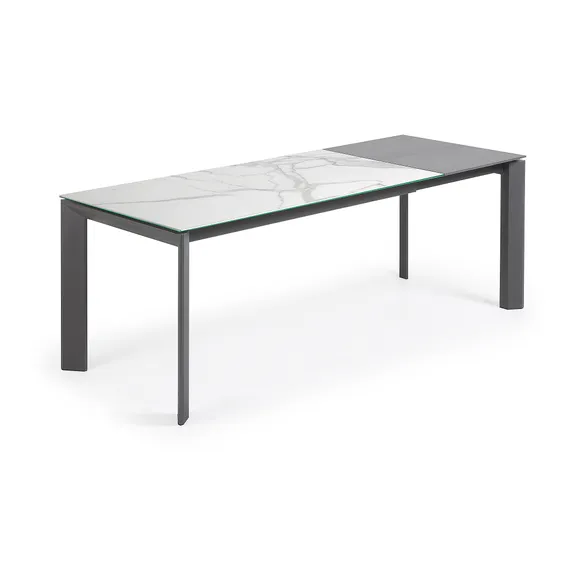 Стол Atta 160 (220) x90 антрацит, керамика