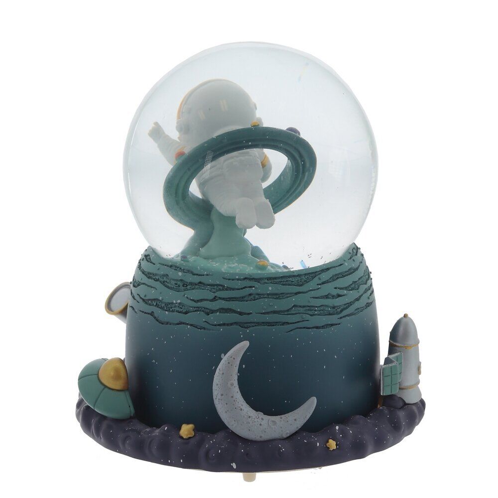 GAEM Фигурка декор "Космонавт" в стекл шаре (муз, подсвет, вьюга, движ, 3xAAA н/п), D10, L15 W15 H16,5 см