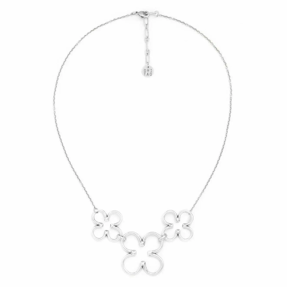 Колье ORI TAO, Clover, "символ удачи", OT24.2-15-31751 (серебристый)