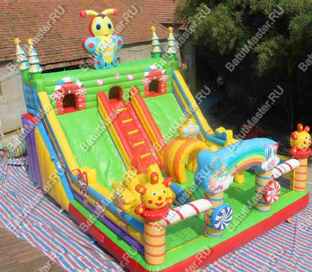 Надувной батут "Пчелиный дом", 8*6*6 м