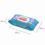 Салфетки влажные 72 шт. АНТИБАКТЕРИАЛЬНЫЕ с пластиковым клапаном LAIMA "Antibacterial" (8 штук в упаковке)