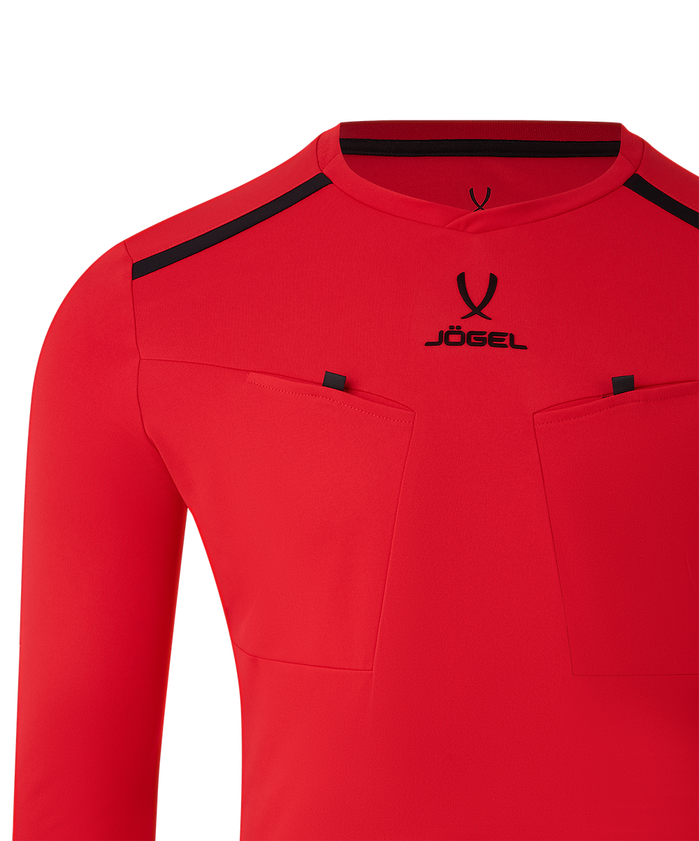 Футболка судейская с длинным рукавом DIVISION PerFormDRY Referee LS Tee, красный