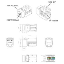 Вставка Keystone Jack RJ-45(8P8C) Hyperline KJNE-8P8C-C5e-90-WH