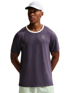 Мужская теннисная футболка Nike Court Advantage Dri-Fit - dark raisin/volt tint/white