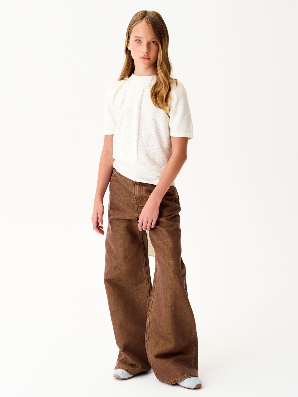 Джемпер для девочки AT1374 молочный