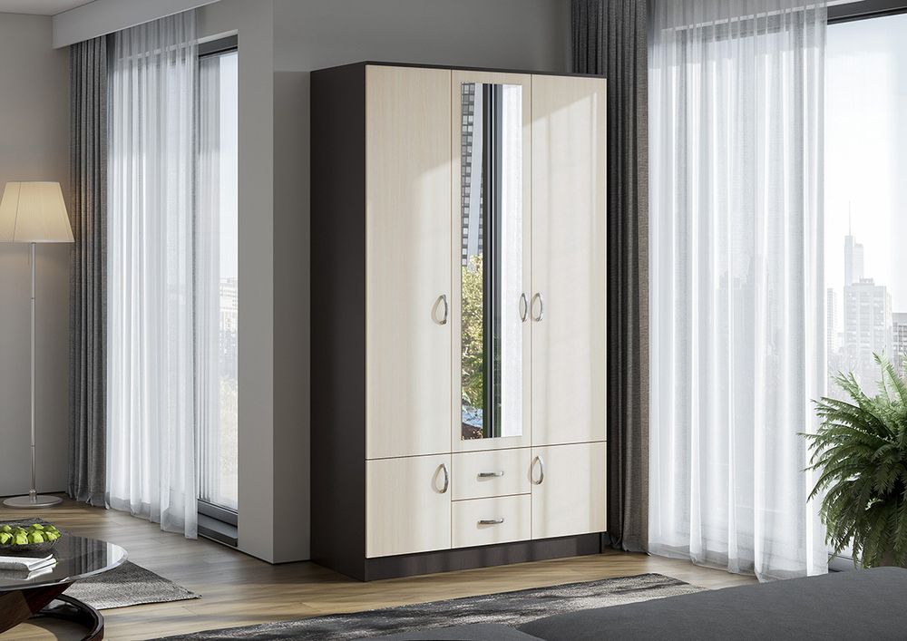 Шкаф трехстворчатый Ронда ШК 3 (венге/дуб белфорд), Интерьер Центр, г.Пенза