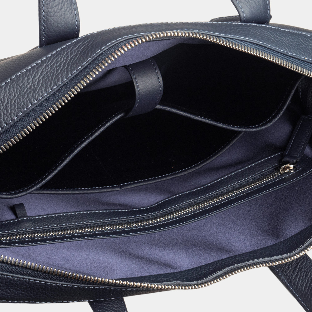 Сумка для ноутбука и документов Bocage Classic из кожи теленка, синего цвета