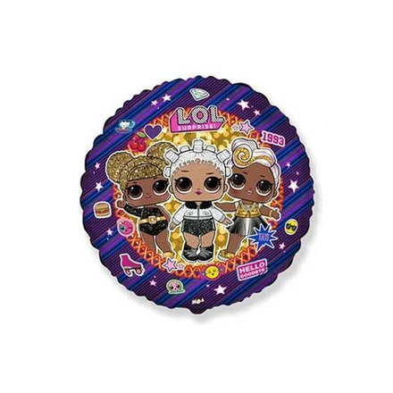 Шар круг "Куклы ЛОЛ" 45 см