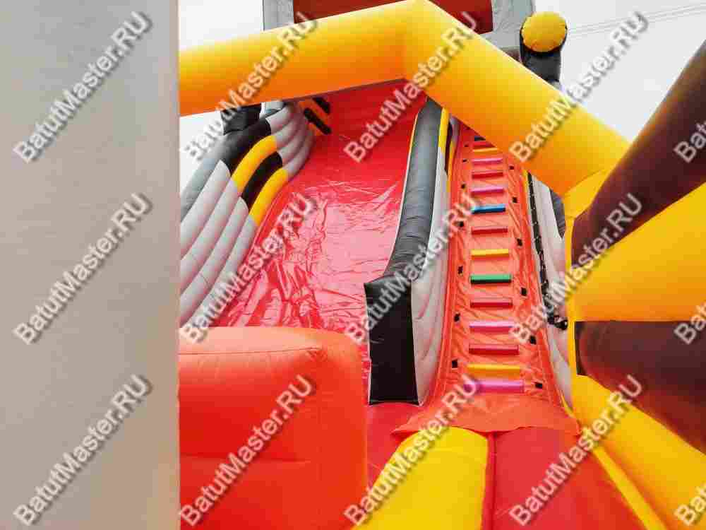 Детский надувной батут-горка "Бульдозер" 12*5*8 м