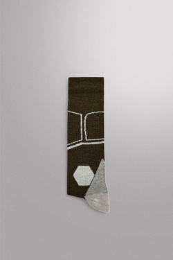 ZARA КОМПРЕССИОННЫЕ ЛЫЖНЫЕ НОСКИ, ТЕМНО-ЗЕЛЕНЫЙ