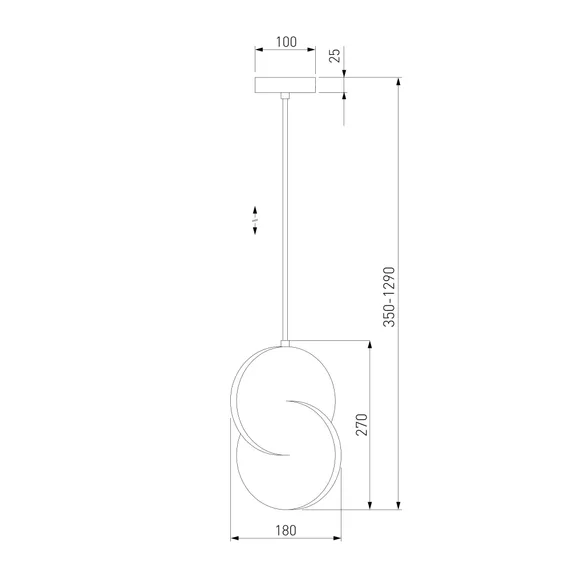 50225/1 LED / подвесной светильник / черный