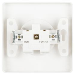 Розетка Intro Style 7-201-01 2P, 16А-250В, IP20, СУ, белый