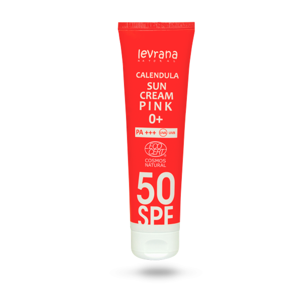 Солнцезащитный крем для лица и тела Календула 50SPF pink 0+ | Levrana