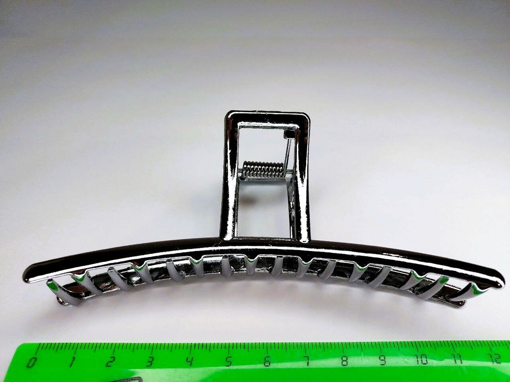 Заколка Краб. Модерн. Усиленная. Металлическая. Для прически хвост. Для всех типов волос. Цвет черный.