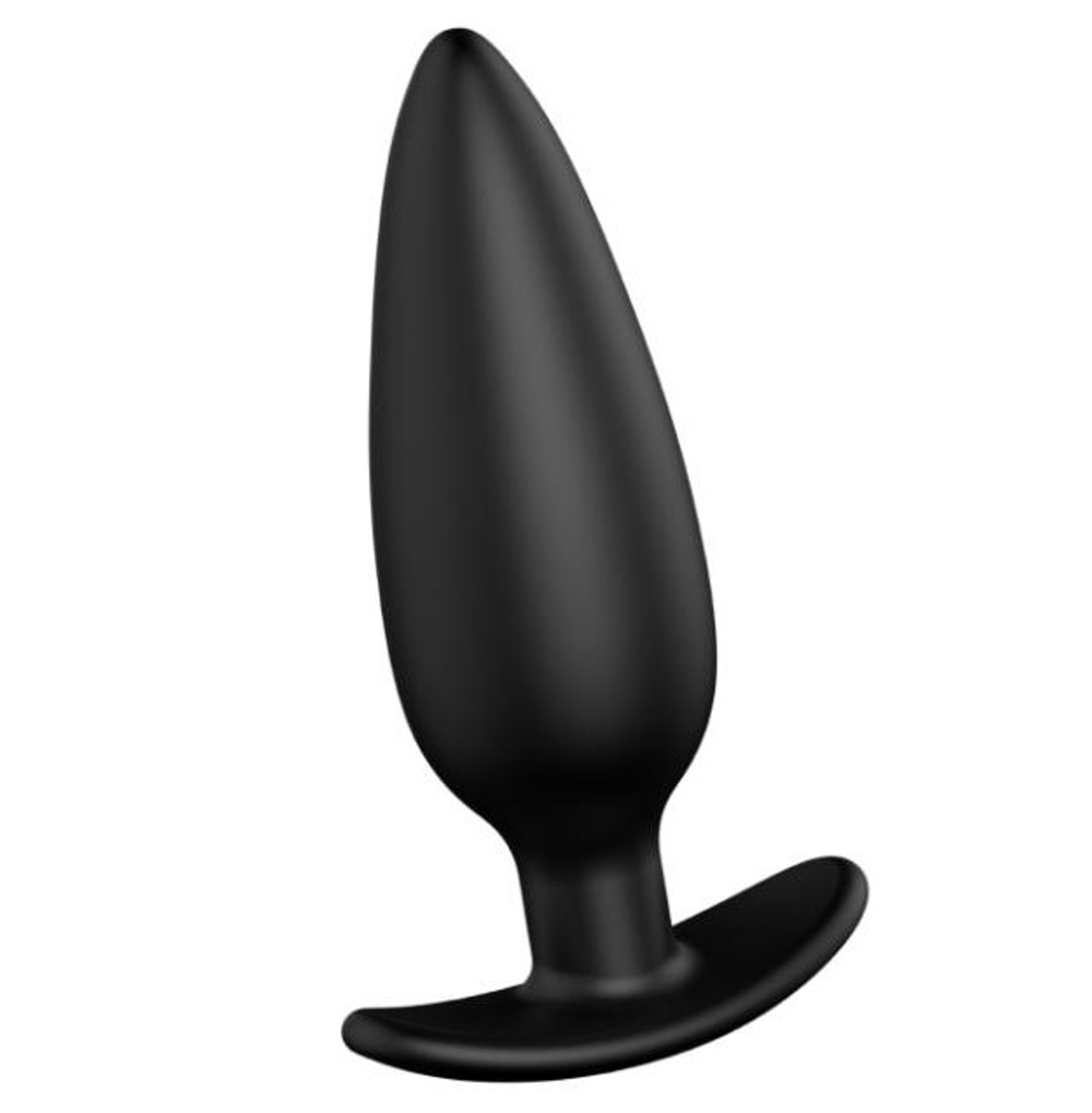 Анальная пробка со смещенным центром тяжести черная 12 см
