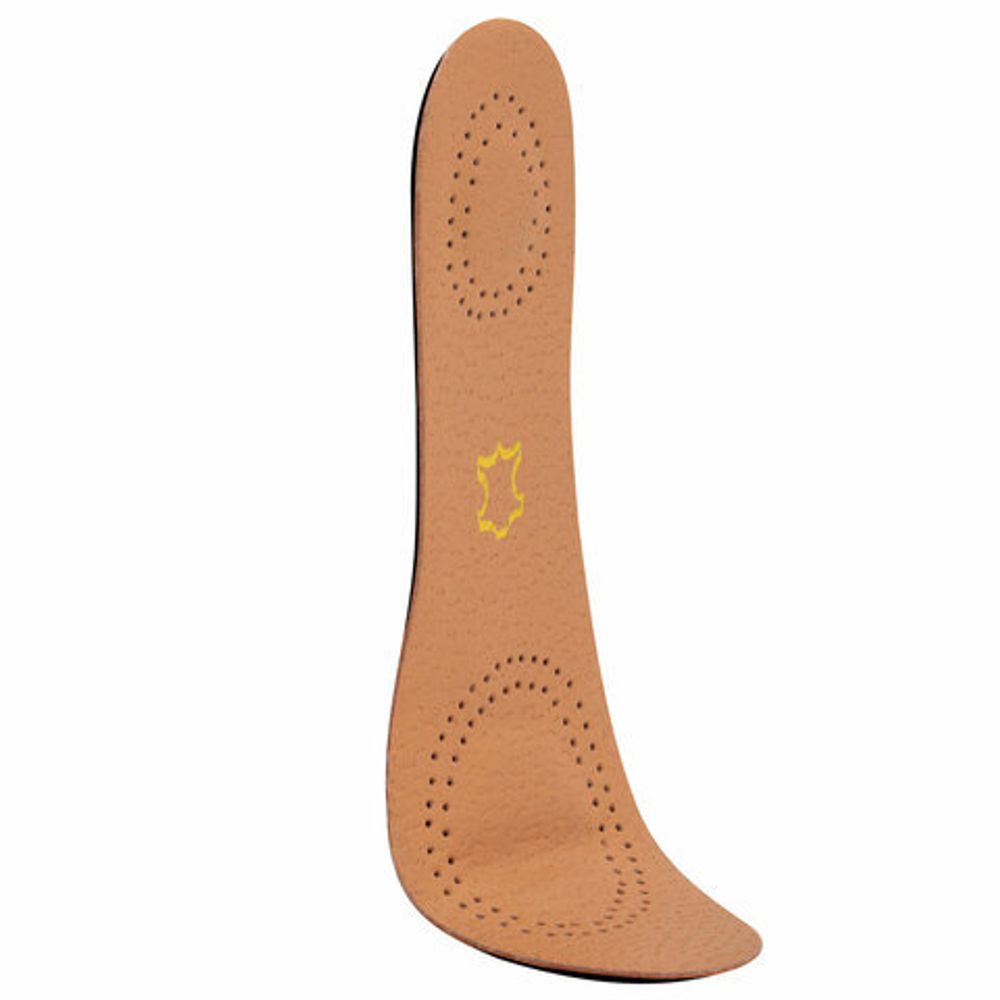 Стельки для обуви из натуральной кожи с двумя амортизаторами, размер RU 39-45 / EU 40-46 с линиями выреза, SHEGRA (ШЕГРА), 700762