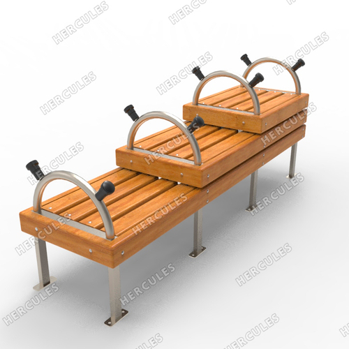 Скамья с упорами для лиц пожилого возраста