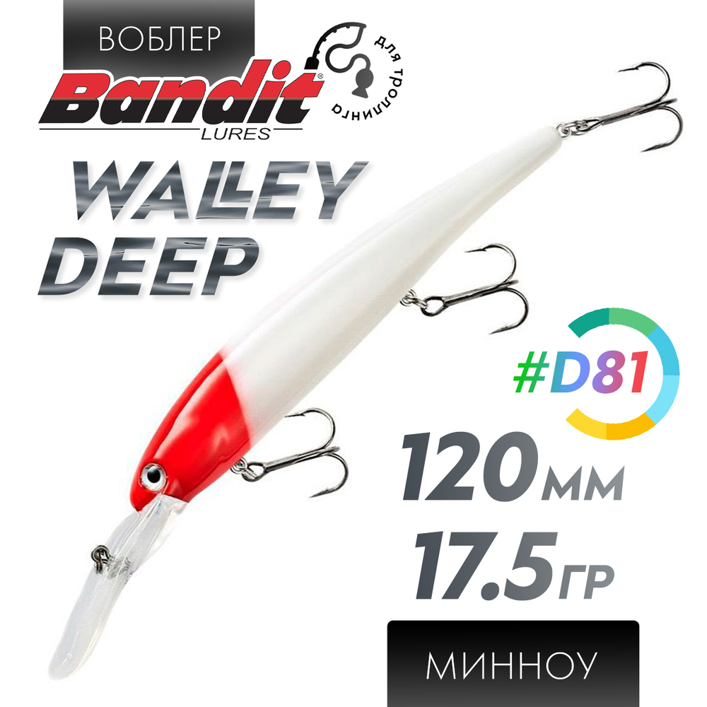 Воблер Bandit Walleye Deep (120мм, 17.5гр)
