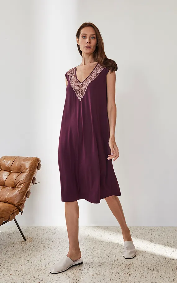 Сорочка 51942-1 Сливовый вино