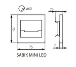 Светильник в стену для подсветки пола KANLUX SABIK MINI LED CW