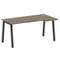 Metal System Стол криволинейный правый на А-образном м/к БА.СА-1 (R) Вяз Благородный/Металл Антрацит