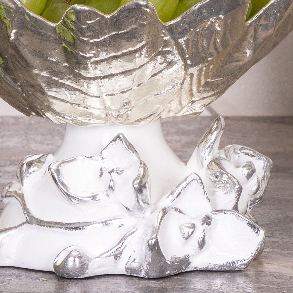 Фруктовница-конфетница Орхидея Лайм Серебро