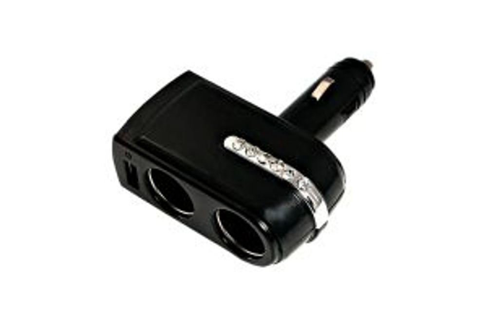 Разветвитель автоприкуривателя, 2 гнезда, 1хUSB (5В, 1000мА) REXANT