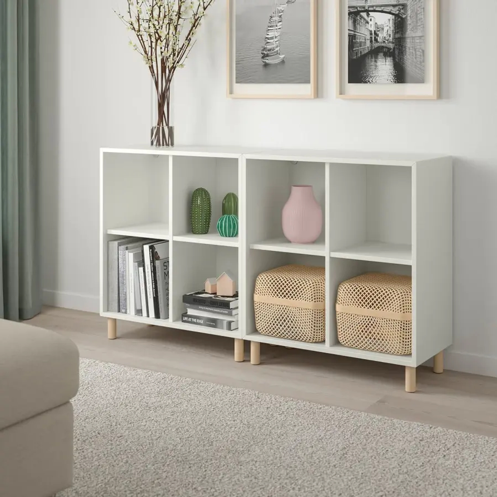 Комбинация для хранения - EKET IKEA/ЭКЕТ ИКЕА, 140x35x80 ,белый