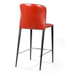 Стул полубарный Albert, кожа ретро-красный