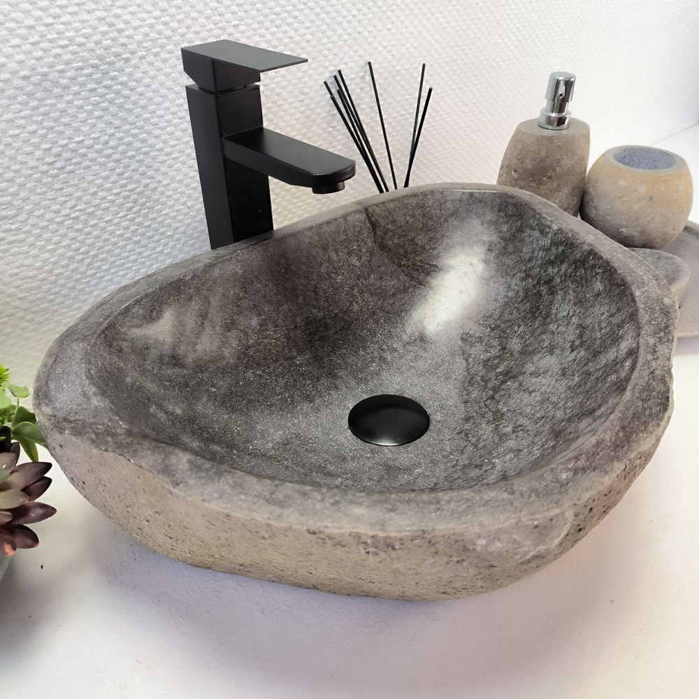 Раковина из речного камня RS-63566 (48*37*15) 0122