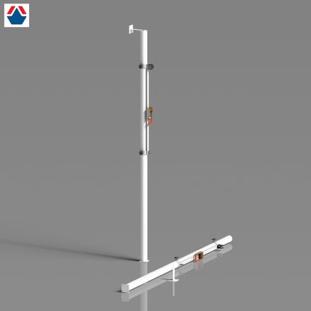 Стойки волейбольные пристенные Круглые d76 с системой натяжения