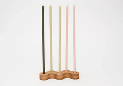 AROMATEPLO Подсвечник на 5 тонких свечей "Волна", дерево