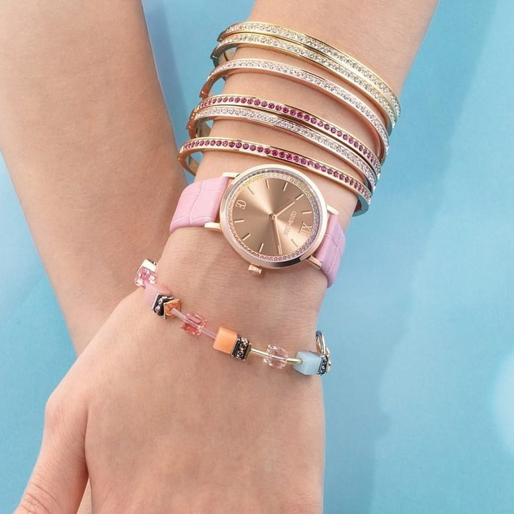 Браслет Coeur de Lion Pink-Gold 17 см 0127/33-0416