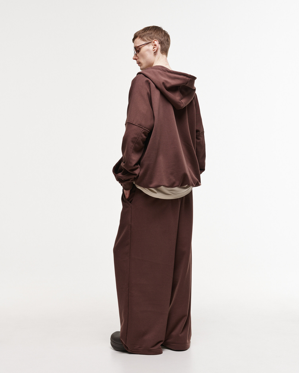 Baggy Trousers LOGO French Roast