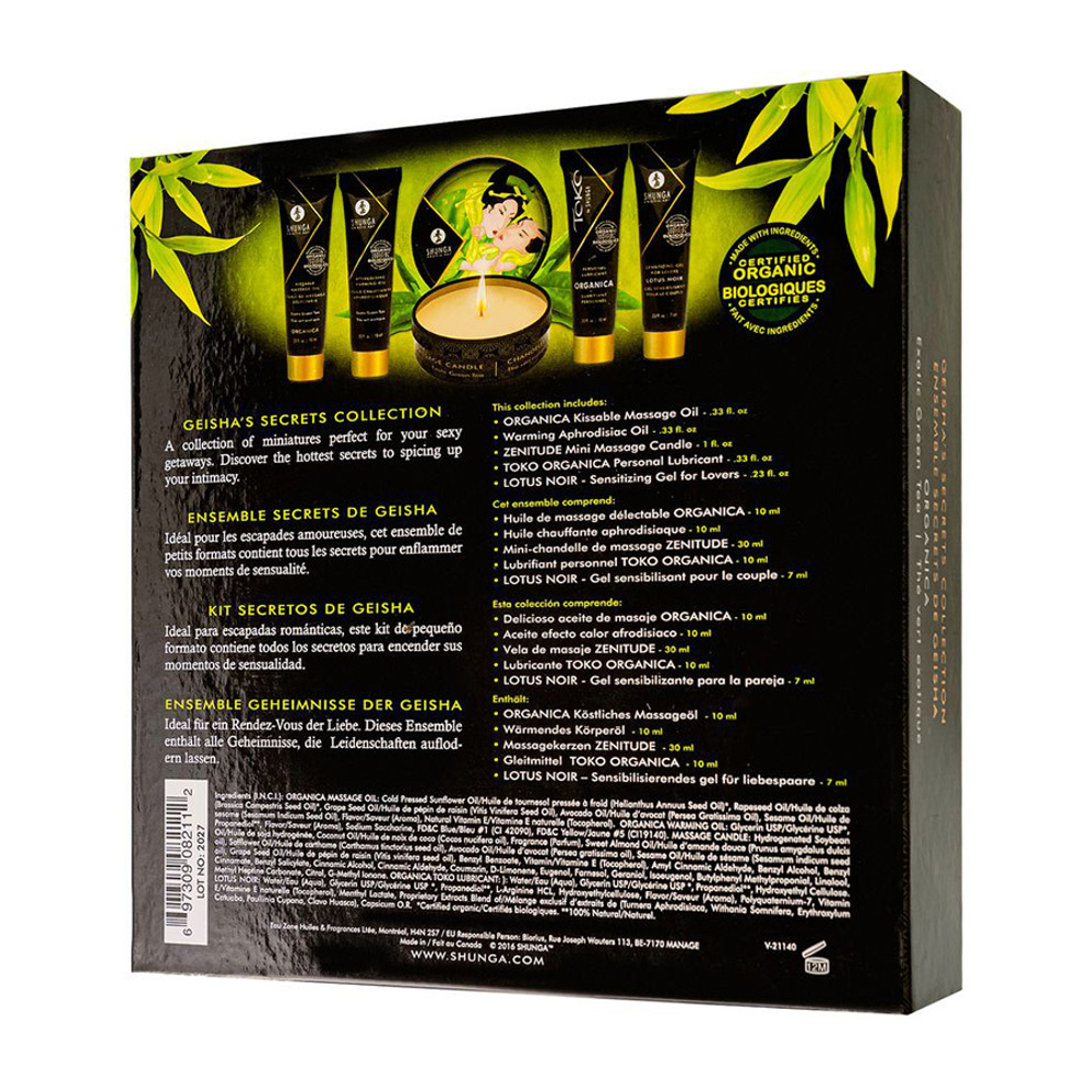 Подарочный набор интимной косметики из 5 предметов Экзотический зеленый чай Shunga Geishas Secret
