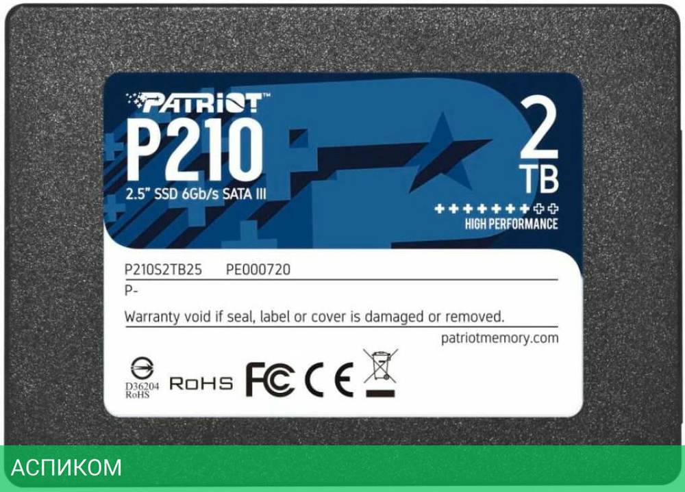 SSD диск Patriot 2.0Tb P210 P210S2TB25
