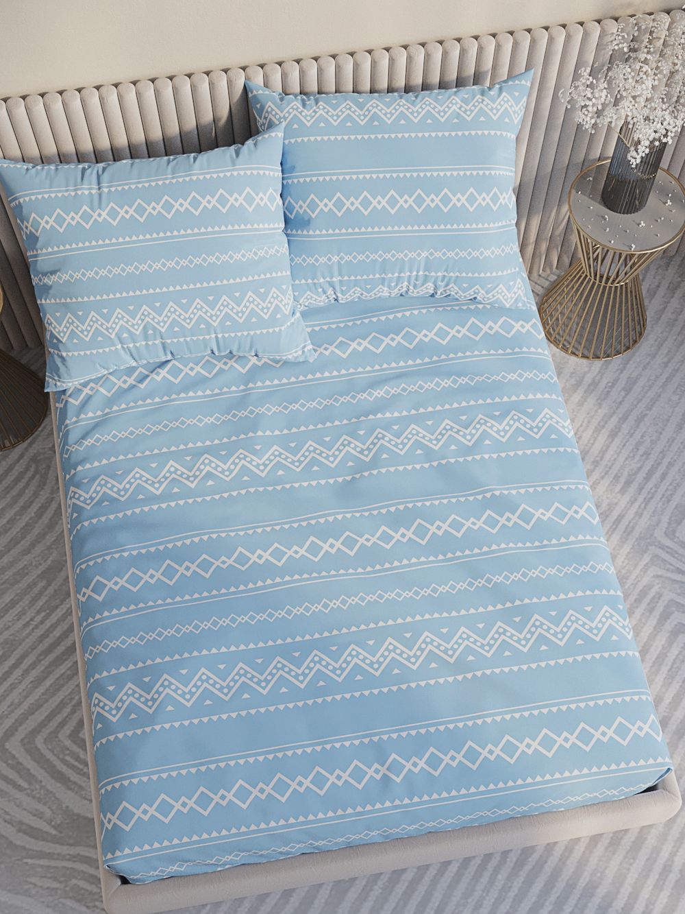 Постельное белье перкаль Сказка "Giusto" 1,5-сп Наволочка 50х70 см 1 шт Простынь 150x215 см Пододеяльник 145x215 см