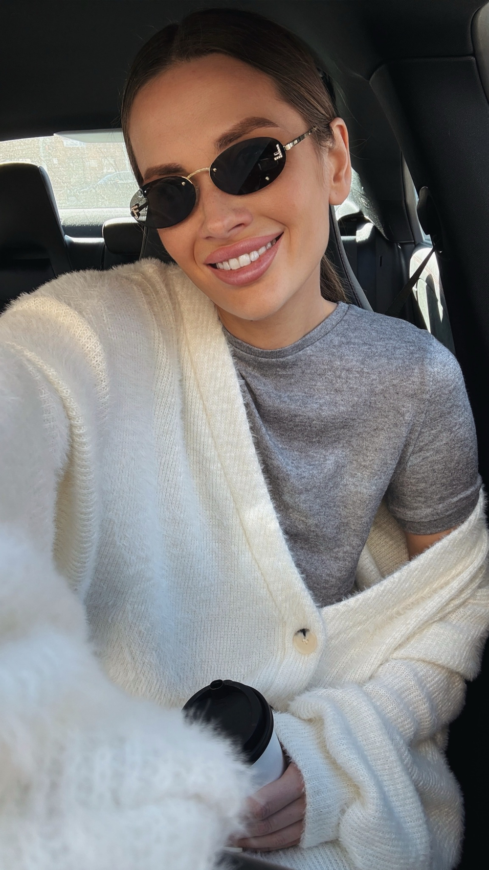 Кардиган "Женева" оттенок античный белый