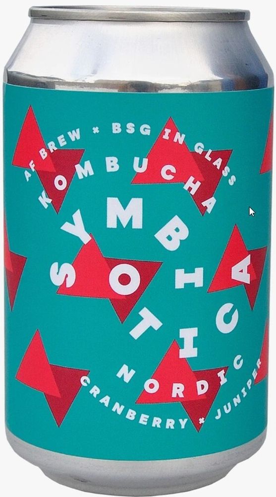 Комбуча Аф Брю Симбиотика Нордик. Кранбэри + Джyнипер / Kombucha AF Brew Symbiotica Nordic. Cranberry + Juniper 0.33 - банка