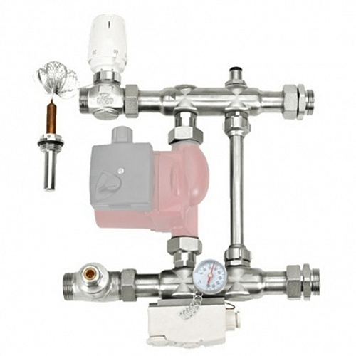 Узел насосно-смесительный , с термогол. и термостатом, без насоса