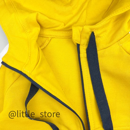 Толстовка из футера на молнии "Морской бриз" горчица с лампасом