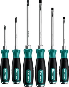 KRAFTOOL Impact, 6 шт, набор ударных отверток (25025)